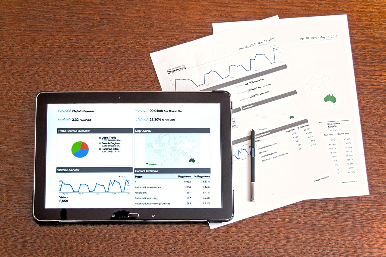 analyse, affaires, graphiques, ordinateur, concept, données, bureau, appareil, diagramme, marketing moderne